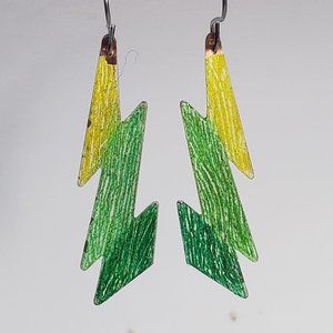 Me and My Colored Pencil Green Earrings